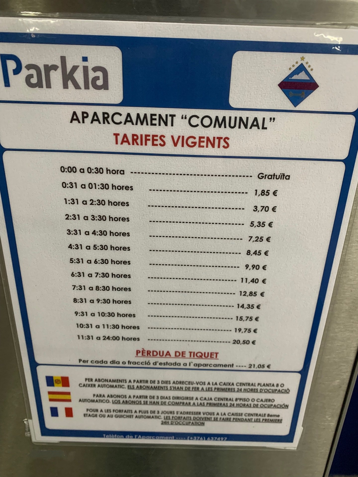 Parking Couvert PARKIA Pas de la Case